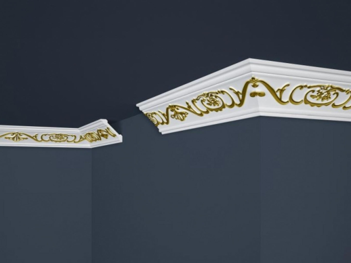 Marbet Design B-26 White and Gold Cornice - 68 Meters