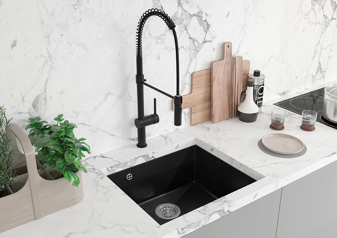 Laveo Ibiza Granite Undermount Sink - Grey