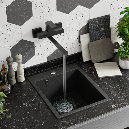Laveo Chichi Granite Sink 1 Bowl - Black