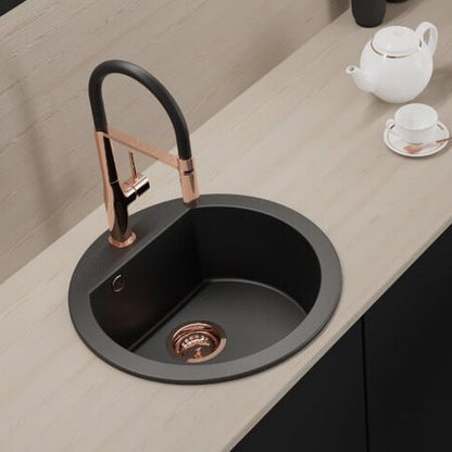 Laveo Dafne Granite Sink 1 Bowl - Black